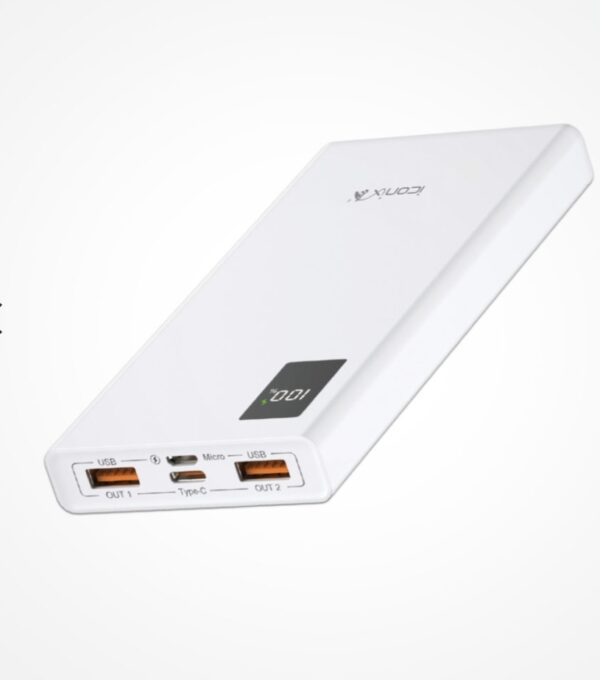 Power bank rapide  10 000 mAh, deux entrées et trois sorties, modèle IC-PB1521